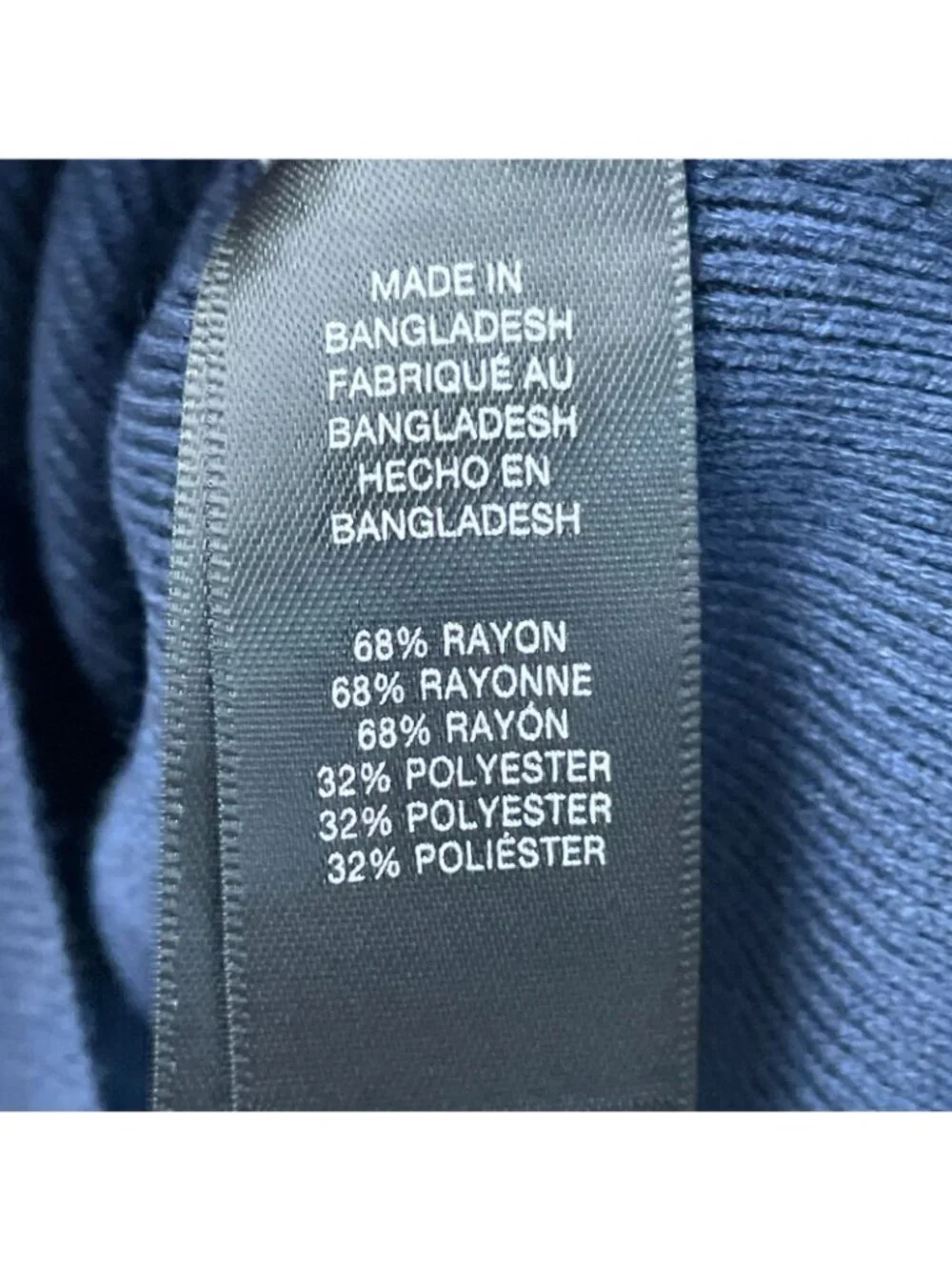 Hickey Freeman Men's S Navy Long Sleeve Knit Sweater Polo Stretch Rayon d1863
